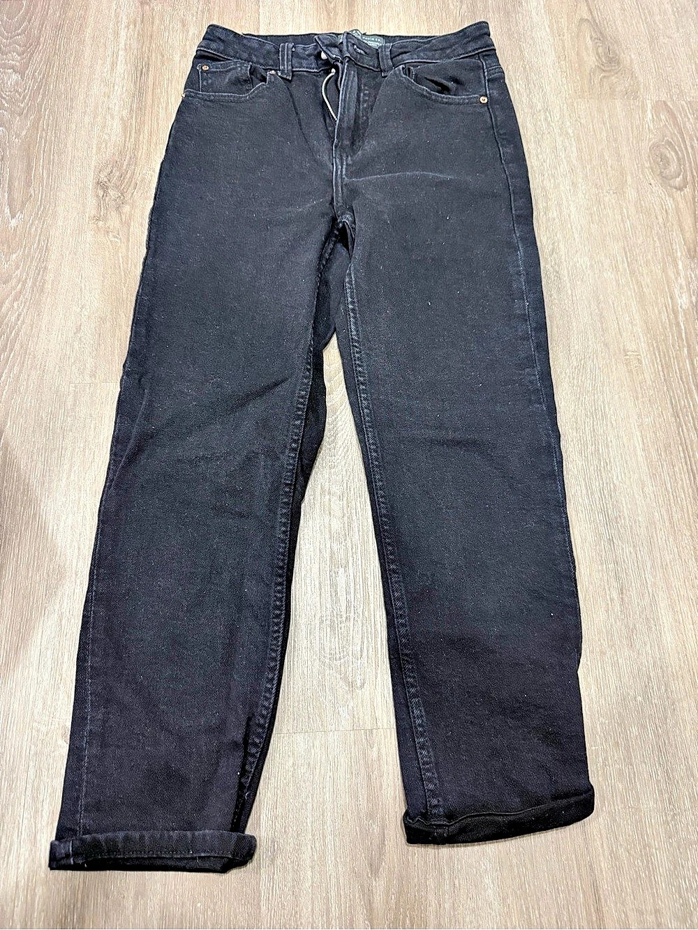 denim co. Straight Leg Jeans Black Waist 8